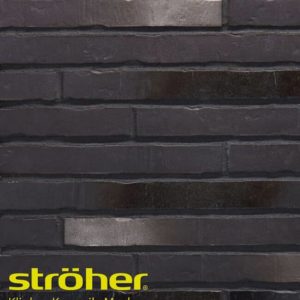 Клинкерная плитка Stroeher RIEGEL 50 453-siber-schwarz ригель 490*40*14 мм