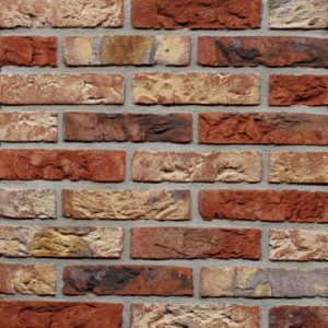 Кирпич облицовочный ручной формовки Terca Redstone Rainbow HV, 215*102*52 мм